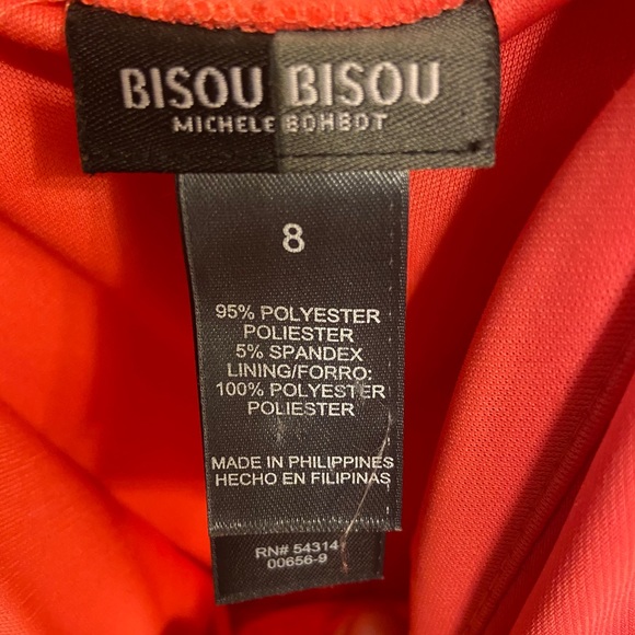 Bisou Bisou Coral Dress - Size 8 Coral Dress - Picture 4 of 5